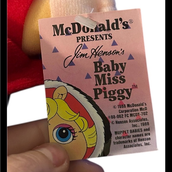Vintage 1987 McDonald’s Jim Henson Muppet Babies Fozzie Kermit Ms Piggy W Tags - Picture 8 of 8